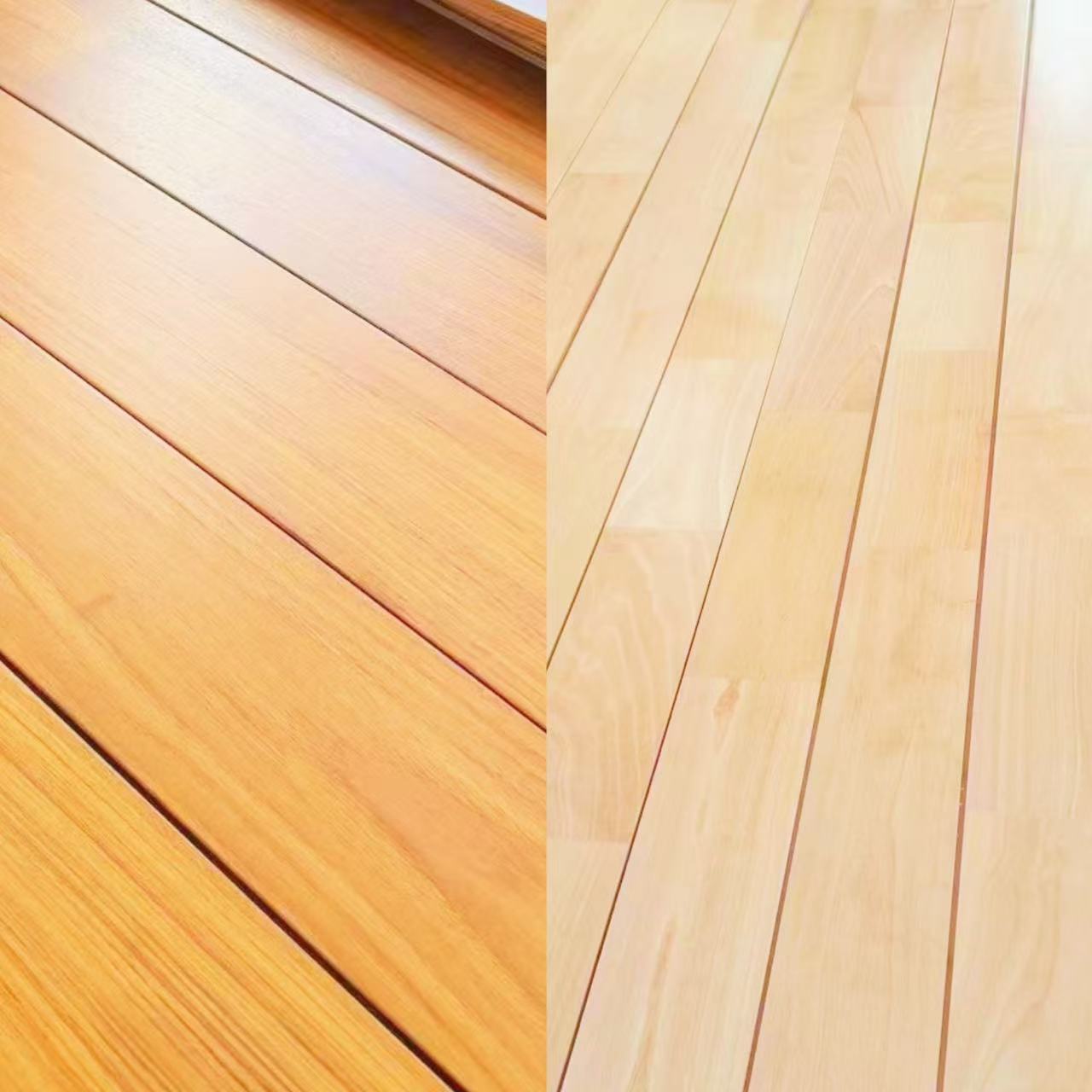 Teak wood and birch wood flooring.jpg
